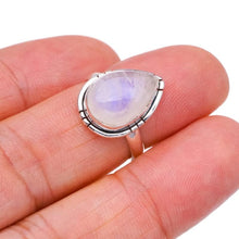 StarGems  Natural Moonstone Handmade 925 Sterling Silver Ring 6 F2535