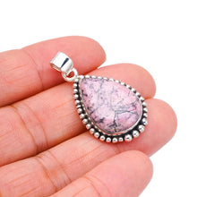 StarGems® Natural Rhodonite Handmade 925 Sterling Silver Pendant 1.5" F3592