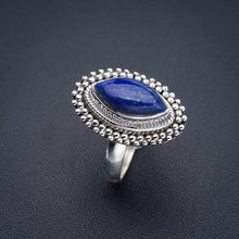 StarGems® Natural Lapis Lazuli Handmade 925 Sterling Silver Ring 7 F0040