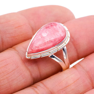 StarGems® Natural Rhodonite Handmade 925 Sterling Silver Ring 9.75 F0388