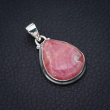 StarGems  Natural Rhodochrosite Handmade 925 Sterling Silver Pendant 1.25" F4956