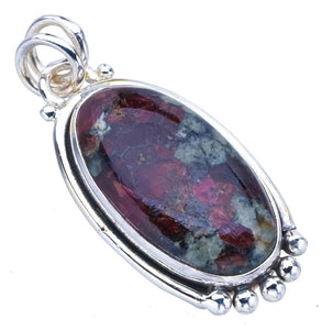 StarGems  Natural Eudialite Handmade 925 Sterling Silver Pendant 1.5" F4777