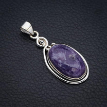 StarGems  Natural Purple Lepidolite Handmade 925 Sterling Silver Pendant 1.75" F4042