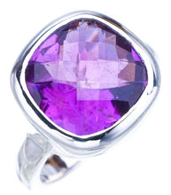 StarGems® Natural Amethyst Handmade 925 Sterling Silver Ring 5.25 F2896