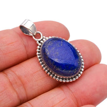 StarGems  Natural Lapis Lazuli Handmade 925 Sterling Silver Pendant 1.5" F5360