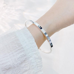 StarGems® Adjustable Bamboo-shaped Wide Band Handmade 999 Sterling Silver Bangle Bracelet For Women Cb0198