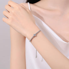StarGems® Square 0.7cttw Moissanite 925 Sterling Silver Platinum Plated Adjustable Bracelet For Women 16+5cm  BX026