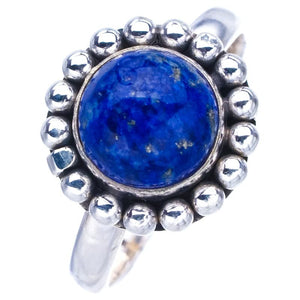 StarGems  Natural Lapis Lazuli Handmade 925 Sterling Silver Ring 8.75 F0059