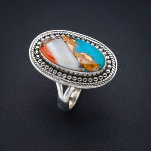 StarGems® Natural Copper Chalcedony Handmade 925 Sterling Silver Ring 9 F1149