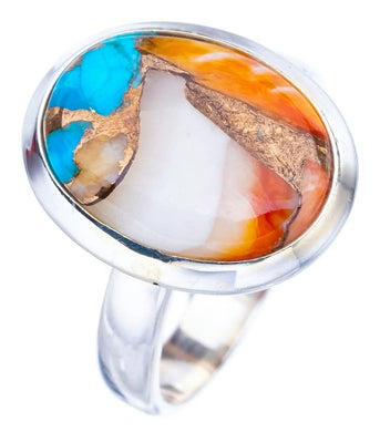 StarGems  Natural Copper Chalcedony Handmade 925 Sterling Silver Ring 8.75 F1690