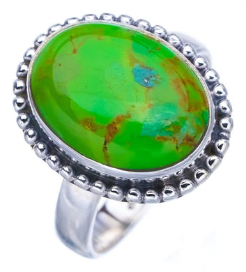 StarGems  Natural Copper Turquoise Handmade 925 Sterling Silver Ring 9.25 F2421