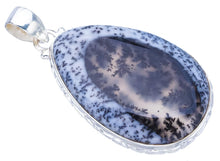 StarGems  Natural Dendritic Opal Handmade 925 Sterling Silver Pendant 2" F3828