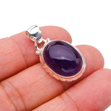 StarGems  Natural Amethyst Handmade 925 Sterling Silver Pendant 1.25" F5315