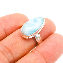 StarGems  Natural Larimar Handmade 925 Sterling Silver Ring 6 F0203