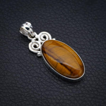 StarGems® Natural Tiger Eye Handmade 925 Sterling Silver Pendant 1.75" F4088