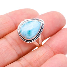 StarGems  Natural Larimar Handmade 925 Sterling Silver Ring 10.25 F0853