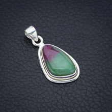 StarGems® Natural Ruby Zoisite Handmade 925 Sterling Silver Pendant 1.25" F4647