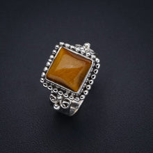 StarGems  Natural Tigers Eye Handmade 925 Sterling Silver Ring 7.75 F1890