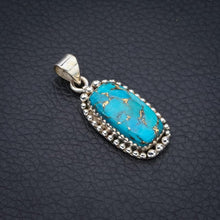 StarGems® Natural Copper Turquoise Handmade 925 Sterling Silver Pendant 1.5" F3887