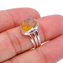 StarGems Natural Citrine Handmade 925 Sterling Silver Ring Ra000