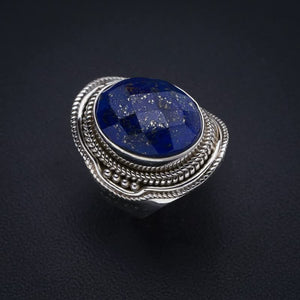 StarGems  Natural Lapis Lazuli Handmade 925 Sterling Silver Ring 5.75 F1808