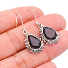 StarGems® Natural Smoky Quartz Handmade 925 Sterling Silver Earrings 1.25" F5746