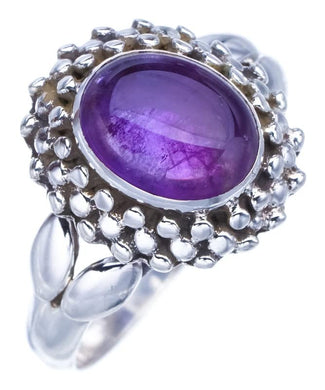 StarGems® Natural Amethyst Handmade 925 Sterling Silver Ring 7.75 F2860