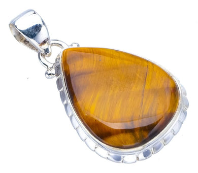 StarGems® Natural Tiger Eye Handmade 925 Sterling Silver Pendant 1.5