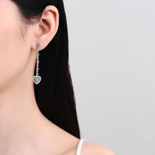StarGems® Heart-Shape Sweet 1ct×2 Moissanite 925 Silver Platinum Plated Stud Earrings EX003