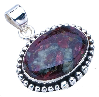 StarGems  Natural Eudialite Handmade 925 Sterling Silver Pendant 1.25