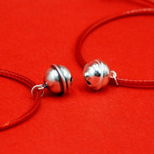 StarGems  Adjustable Red Rope Bell Handmade 925 Sterling Silver Bangle Bracelet For Women Cb0283