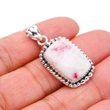 StarGems  Natural Rhodonite Handmade 925 Sterling Silver Pendant 1.5" F3785