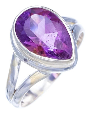 StarGems  Natural Amethyst Handmade 925 Sterling Silver Ring 8.25 F2905