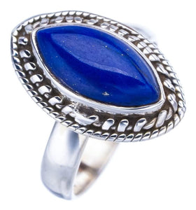 StarGems  Natural Lapis Lazuli Handmade 925 Sterling Silver Ring 6.5 F1844