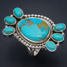 StarGems® Natural Turquoise Handmade 925 Sterling Silver Ring 7.75 F0475