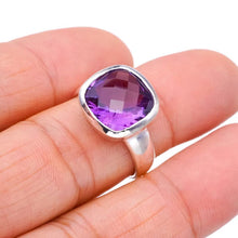 StarGems  Natural Amethyst Handmade 925 Sterling Silver Ring 7.25 F2915