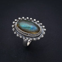 StarGems  Natural Labradorite Handmade 925 Sterling Silver Ring 7 F2634