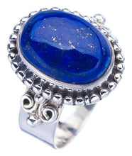 StarGems  Natural Lapis Lazuli Handmade 925 Sterling Silver Ring 8 F1830