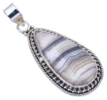 StarGems  Natural Zebra Calcite Handmade 925 Sterling Silver Pendant 1.75" F4568