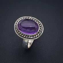 StarGems® Natural Amethyst Handmade 925 Sterling Silver Ring 8 F2897