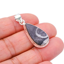 StarGems  Natural Pinolith Jasper Handmade 925 Sterling Silver Pendant 1.5" F4541