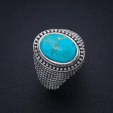 StarGems® Natural Turquoise Handmade 925 Sterling Silver Ring 8.75 F0433