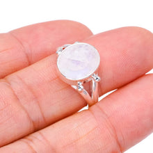 StarGems  Natural Moonstone Handmade 925 Sterling Silver Ring 7 F2554