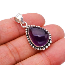 StarGems  Natural Amethyst Handmade 925 Sterling Silver Pendant 1.25" F5346