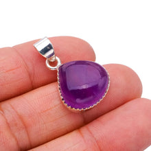 StarGems  Natural Amethyst Handmade 925 Sterling Silver Pendant 1.25" F5311