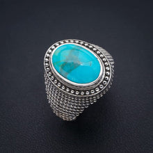 StarGems® Natural Turquoise Handmade 925 Sterling Silver Ring 7.75 F0418