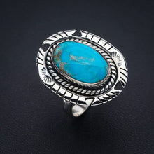 StarGems  Natural Turquoise Pigeon Wings Handmade 925 Sterling Silver Ring 9 F0485