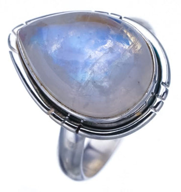 StarGems  Natural Moonstone Handmade 925 Sterling Silver Ring 5 F2545