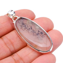 StarGems® Natural Scenic Dendritic Agate Handmade 925 Sterling Silver Pendant 2" F4797