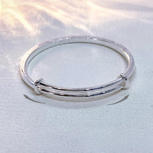 StarGems  Adjustable Lucky Handmade 999 Sterling Silver Bangle Bracelet For Women Cb0181